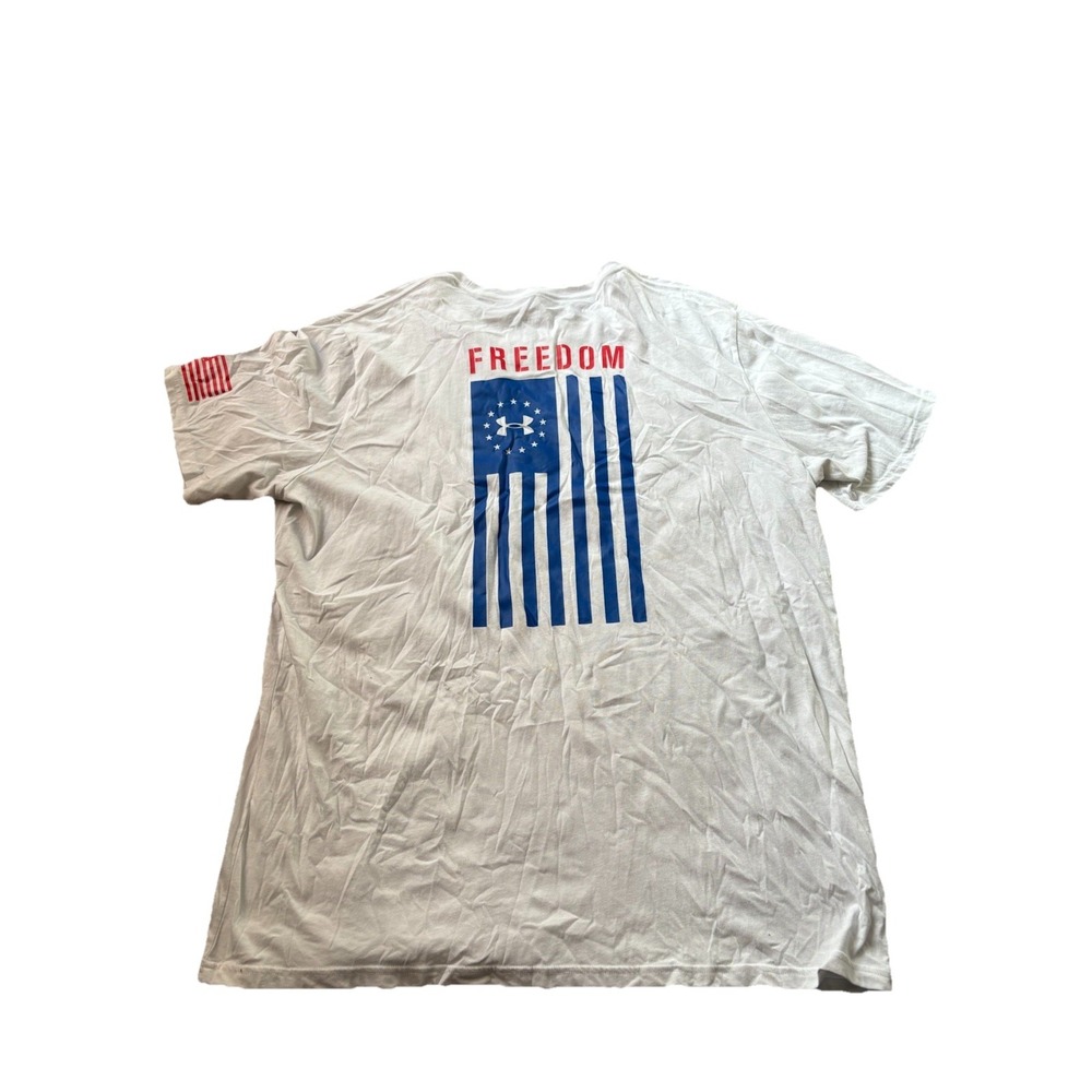 Under Armour Shirt Mens 3XL Loose Fit Freedom Wounded Warrior Project White